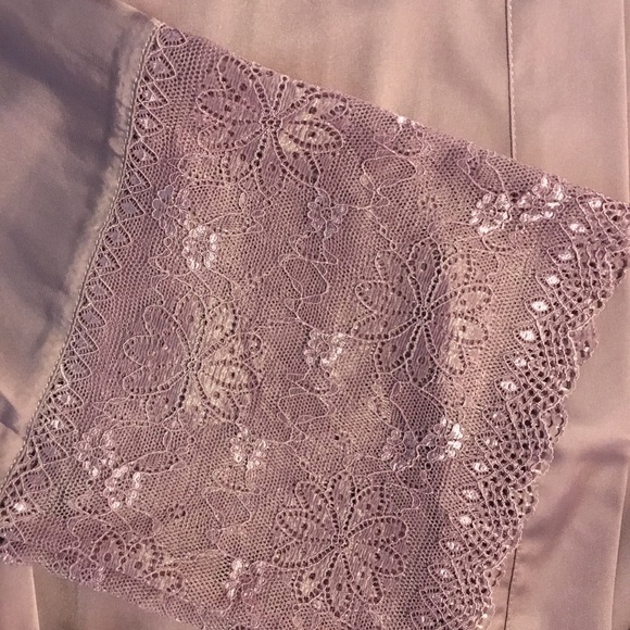 Satin and Lace Bridal Kimono Robe - Picture 3 of 4